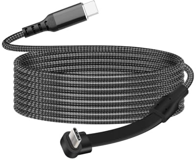 RIIEYOCA 90 Degree USB C to USB C Cable 60W Right Angle Type-C Fast Charging Nylon Braided USB C Cable Fast Charge of Smartphones, Tablets,Computers,and all Other Type-C port.(6.5FT/2M)