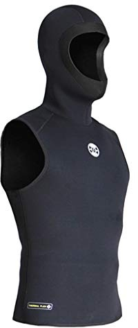 Xinsheinelry Chaleco de buceo con capucha de neopreno de 3 mm para hombre, traje de baño a la deriva, chaleco sin mangas con gorra