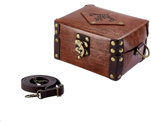 nbeads Porte Flacon en Cuir PU, Coffret D'Alchimie avec 12 fiole de Potion en Liège Sac Renaissance avec Bandoulière Ajustable pour Accessoires Renaissance Décoration Intérieure, 125x168x82mm