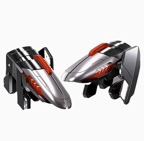 Mobile Game Trigger Controller für Telefon - Sechs-Finger Physical Button Gamepad mit Joystick, Kunststoff Mobile Gaming Controller für Online Shooting und FPS-Spiele Langlebige Verarbeitung