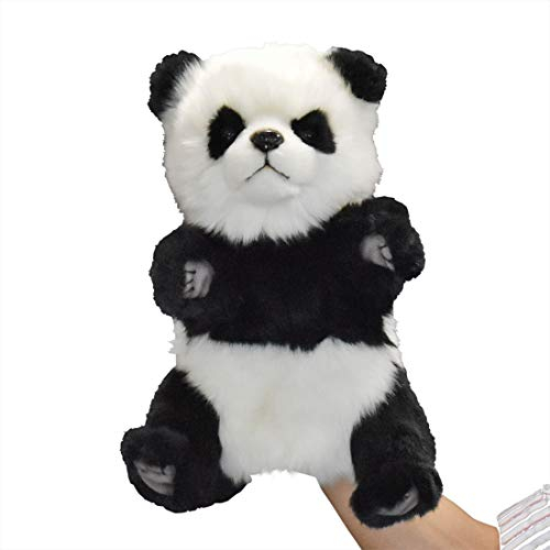Handpuppe Panda originalgetreu 30cm Pandabär Theaterpuppe Hansa 7165 Stofftier Plüschtier Kasperletheater handpuppen das Spielzeug für Zuhause und den Kindergarten Living Puppets-Spiele Kinder Theater