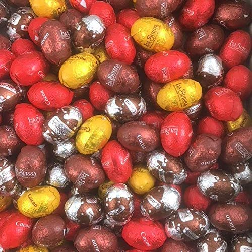 Ovetti Fondenti La Suissa kg 1 - Ovetti di cioccolata senza glutine - Ovetti di cioccolato extra fondente ripieni di crema al Cacao
