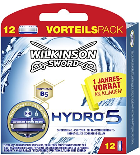 Wilkinson Sword Hydro 5 Jahresvorratspack Herren Rasierklingen, 12 Stück