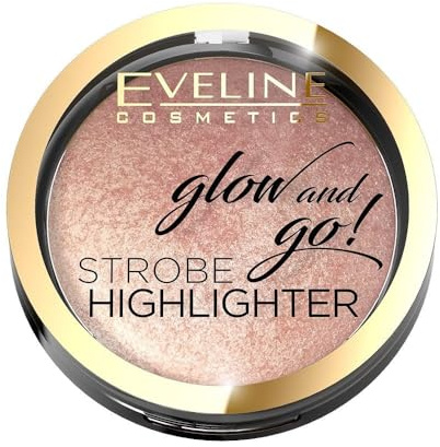 Eveline Cosmetics Glow and Go Illuminating Powder Nr. 01 - Champagne | Hohe Konzentration an perlmuttartigen Partikeln für einen strahlenden, konturierten Look