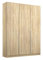 Rauch Möbel Alabama Schrank Kleiderschrank Drehtürenschrank Eiche Sonoma, Holz 3-türig inklusive Zubehörpaket Classic 2 Kleiderstangen, 7 Einlegeböden BxHxT 136x229x54 cm