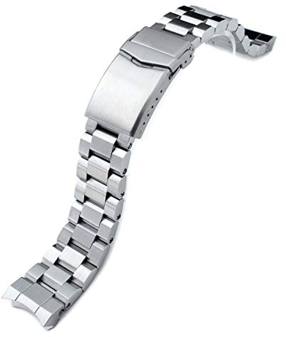 20mm Hexad 316l Edelstahl uhrenarmband für Seiko Sumo sbdc001, gebürsteter v-Verschluss