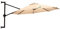 MaxxGarden Ombrellone a Muro Ø270 cm - Circolare - Protezione UV 50+ - Ombrellone da Terrazza - Alluminio - Creme