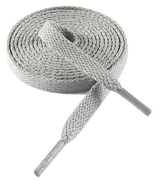 VSUDO 160 cm Lacci per Scarpe Grigio Chiaro Piatti da Ginnastica, Lacci Sneakers Grigio Chiaro, Stringhe Scarpe da Ginnastica, Lacci per Scarpe Sportive di Ricambio (1 Paio-Grigio Chiaro-160cm)