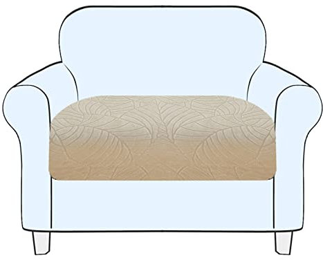 Copriseduta Divano, Fodera Per Cuscino Indipendente, Antiscivolo Copriseduta Divano Elasticizzato Copri Cuscini Divano 1/2/3/4,Protezione Del Cuscino Sedile Del Divano (Cream Color,Large-1-Seater)