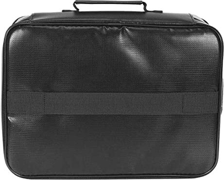 Vrttlkkfe Document Bag with Lock, Fireproof 3-Layer Document Storage Box with Waterproof,Used for Laptops, Documents B