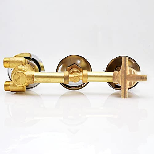 Brass Thermostatic Shower Mixer Tap with Integrated Shut Off/Diverter Valve, 2/3/4/5 Way, Temperature Control Cold and Hot Mixing Valve for Shower,Intubation 3 Way