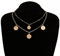 Halskette Vintage Kette am Hals Schmuck Einfache geprägte Avatar-Münzen-Anhänger-Halskette geschichtet einteiliges Ketten-Geschenk für Frauen