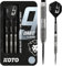 KOTO - 9-Darts Classic 90% 24 G, Silber, Darts Set inkl. 3 Barrels,Flights + Shafts & Dartwallet, Fester Ringgrip