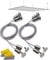 4 pièces Kit de Suspension Plafond Câble de Suspension Réglable Fil de Suspension Luminaire Corde en Acier Inoxydable à Suspendre pour Panneau de Plafond Lumières Linéaires