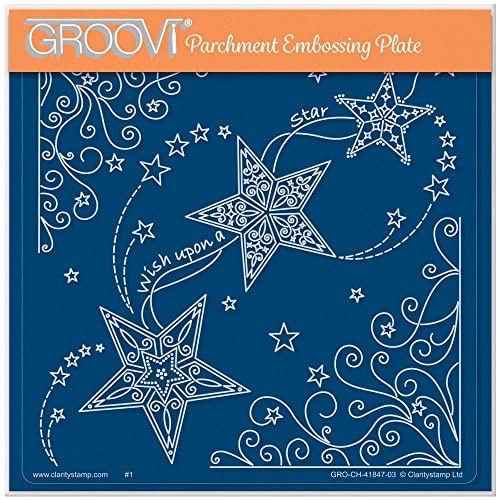 Clarity Stamps Linda Williams' Wish Upon a Star - Christmas Treasures A5 Square Groovi Plate
