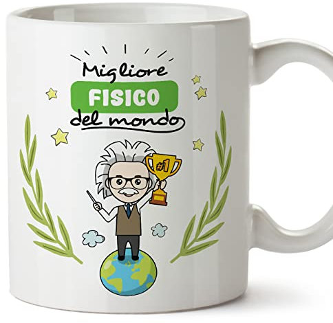 Mugffins Tazza in ceramica per FISICO uomo 11 oz / 350 ml - In italiano - Migliore del Mondo - Idea regalo per compleanno, anniversario, natale, laurea