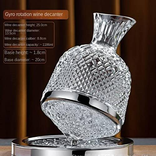 ZSQZJJ Gyro Rotation Wine Decanter, Crystal Glass Speedy Wine Decanter Wine Decanter, Red Wine Tumbler Wine Decanter