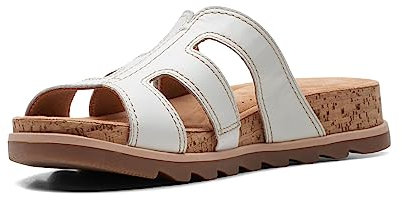 Clarks Damen Yacht Coral Sandale, Weiss/opulenter Garten, 41.5 EU