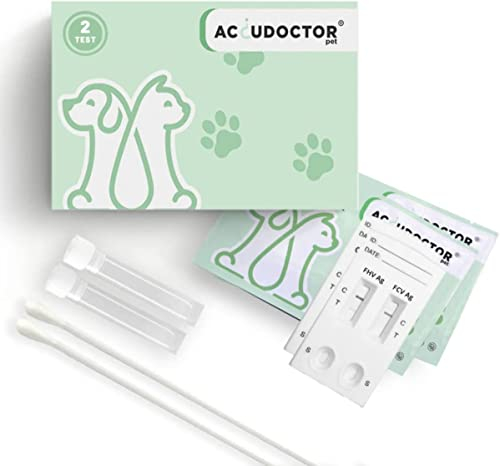 2X Accudoctor Test für Katzen Giardia Lamblia Ag + FPV Panleukopenie Felina Stuhl Pet durchfall mittel schnellteste unsichtbarer Katze Rapid Test Schnelltest Giardien Giardientest Giardia Würmer Wurm
