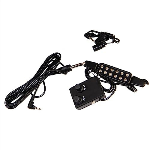 KERREY Tonabnehmer Akustikgitarre Professionelle Akustische Klassik-/Folk-Gitarre Mit Umschreibendem Tonabnehmer Und Mikrofon