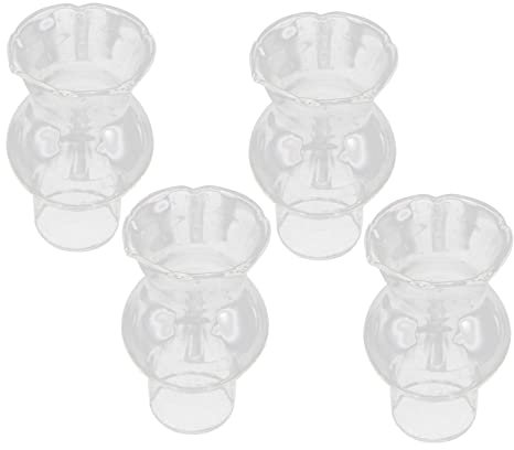 Garneck Lampenschirme Aus Glas Für Öllampen 7/3 Cm Durchmesser Kaminersatz Warme Wohndekoration Vintage-stil