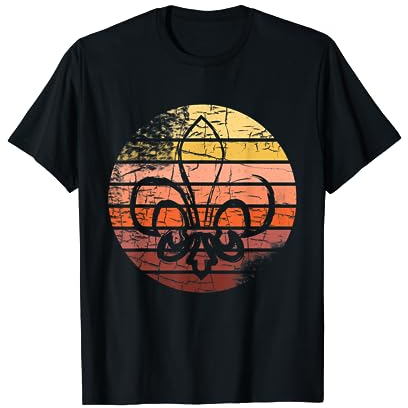 Cooles Retro Vintage Pfadfinder Lilie Motiv T-Shirt