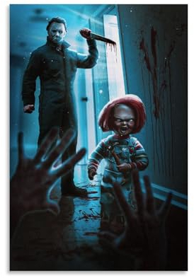 Horror-Film-Poster, Motiv: Chucky, dekoratives Gemälde, Leinwand-Wandposter und Kunstdruck, modernes Familienschlafzimmer-Dekor-Poster, 30 x 45 cm