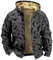 KONG JIMFAN Winterjacke Herren Bügelpuppe Für Hemden Und Blusen Jeansjacke Schwarz Sport Jacke Lange Winterjacken Herren Fahrradjacke Batik Hoodie Football Trikot Faserpelzjacke(Black,4XL)