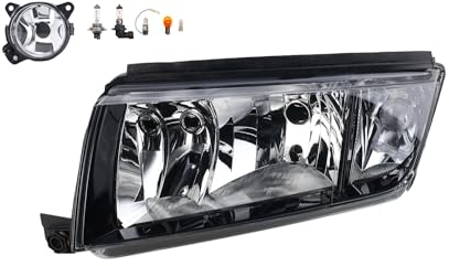 Johns, Scheinwerfer Halogen Front kompatibel zu Skoda Fabia 6Y 09/99-03/08 H7 H3 Links + Nebelscheinwerfer + Leuchtmittel
