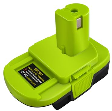EID DM18RL-Adapter für Ryobi-Werkzeuge, Milwaukee M18 18 V und für Dewalt 20 V Akku, konvertiert in P105 P107 P108 Akku mit 5 V 2,1 A MAX USB-Ladeanschluss (nur Adapter)
