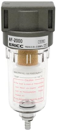 AF2000 aria olio separatore acqua compressore d'aria vernice spray pistola ad aria filtro drenaggio monocomponente (Color : 12mm fittings)