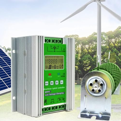 HENGCMM Wind Solar Hybrid Laderegler, 12V/24V/48V Automatisch Identifikation, Wind Solar MPPT Wind Hybrid Controller Pionier Version wiederaufladbare Lithium- und Blei-Säure-Gel-Batterie,24V-4000W