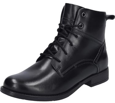 Josef Seibel Damen Schnürstiefeletten Simona 05,Weite G (Normal),Wechselfußbett,schnürboots,reißverschluss,Boots,schwarz,43 EU