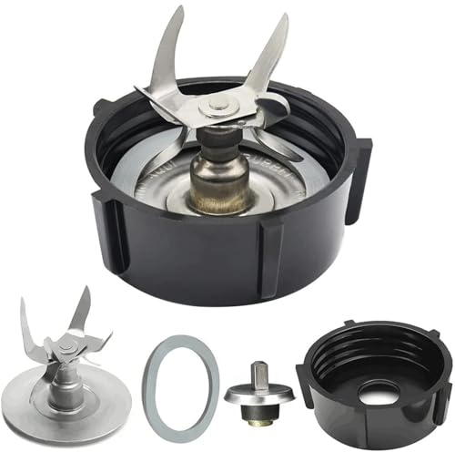 QWETY Engranajes de Goma Bajos, Piezas de Repuesto for licuadora Compatible con Oster, Kit de Cuchillas Fusion de 6 Puntos, Piezas de Repuesto for licuadora