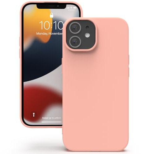 YATWIN Silicone Case for iPhone 12/12 Pro, Soft-Touch, Shockproof, DustProof, Antiskid Full Body Armour Phone Cover for Apple iPhone 12/12 Pro - Pink