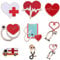 SUNNYCLUE 1 boîte 9 modèles Épingles Médicales en Émail Ensemble de Broches D'Infirmière en Alliage Mignon Coeur Stéthoscope Thèmes D'Infirmière Broche Insignes Épinglette de Sécurité Broches