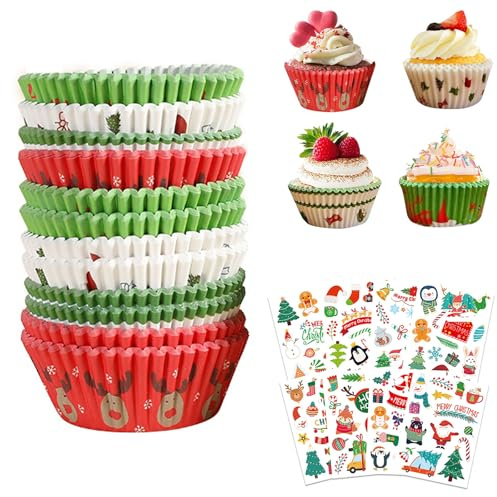 Mini Muffins Papierförmchen,Muffinförmchen Papier,Weihnachten Pralinenförmchen Papier,Muffins Papierförmchen,Cupcake Förmchen,Muffin Papierförmchen,Muffinform Papier,Muffin Backform Papier,200 Pcs