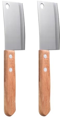 SHOWERORO 6 Stk Buttermesser Mini Hackmesser Käseschneider für die Küche Käseschneidemesser cutter messser kartoffelausstecher Edelstahlschneider kleine Chopper Rostfreier Stahl Silver