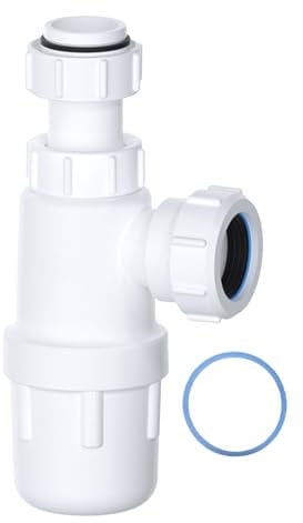Sifone universale telescopico regolabile con anello antiscivolo – 32 mm (1,1/4 ') BS EN2574-1 kit di scarico del lavandino e sifone per orinatoio