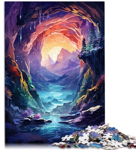 2000 Piece Jigsaw Puzzles for Adults Jigsaw ice cave Challenging Difficult Puzzle Artists Collection, Fine Art 27.56 in x39.37 in for 14 year olds