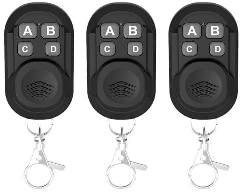 3 Pcs Garage Door Remote, 433Mhz Universal Wireless Gate Remote Control Fob for Car Garage Door Opener Electric Gate