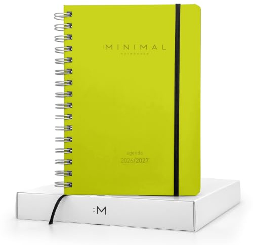 MINIMAL Agenda 2025 2026 Settimana Vista Verticale A5 - Luglio 2025 - Giugno 2026 - Agenda scolastica con pianificatore settimanale, mensile e annuale - Agenda settimanale con calendario 2025-2026