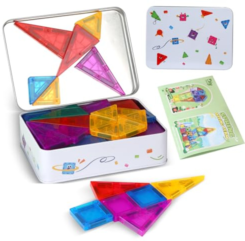 Magnetische Bausteine, 75pcs Magnetbausteine Kinder Magnete Magnetbausteine Kinder Magnetic Tiles Magnet Bausteine Magnetsteine Magnetspielzeug FüR Geschenk Ab 3 4 5 6 7 8 Jahre Kinderspielzeug