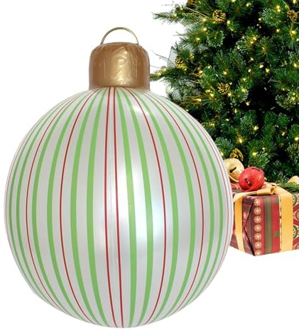 Weihnachtskugeln Für Draußen | Aufblasbare Christbaumkugeln,Große PVC Weihnachtsdekoration Für Winter Outdoor Garten Vorgarten Weihnachtsfest Festtagsdekoration