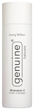 genuine haircare Shampoo 2 - Protein Shampoo fuer feines Haar | Kollagen & Hyaluronsaeure | Mehr Volumen & Griffigkeit ohne Beschweren | vegan, silikonfreie - 200 ml