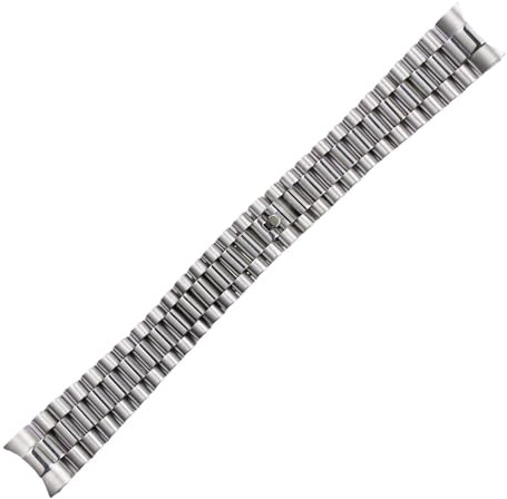 CIEMJSYNF 13 17 20 21 mm Präsident-Armband aus massivem Edelstahl, kompatibel mit Rolex Perpetual Oyster Datejust-Armband aus Metall