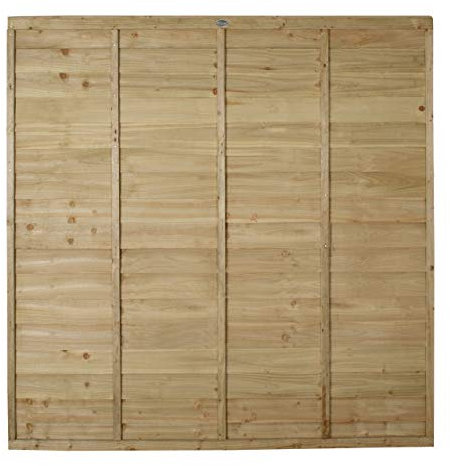 Forest Garden Pressure Treated Superlap Fence Panel 1.83 M High (6 x 6), Pack of 8