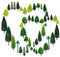 OrgMemory 36pcs Mixed Model Trees, 1.5-6 inch(4-16 cm), Model Grass, Miniature Trees, Model Train Accessories with No Bases