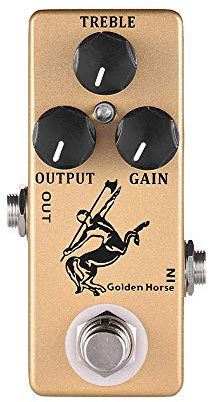 Overdrive Function Guitar Effect Pedal with True Bypass for Electric Guitar (Golden Horse)