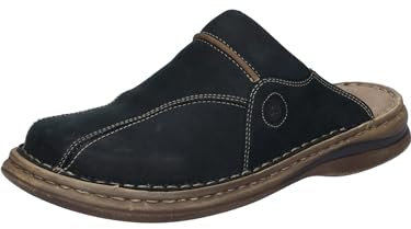 Josef Seibel Men Clogs Klaus, Men´s Clogs,Width G (Regular),Mules,Slippers,Slides,Slip On,Casual Shoes,Garden Shoes,Blue (Jeans-Kombi),41 EU / 7 UK